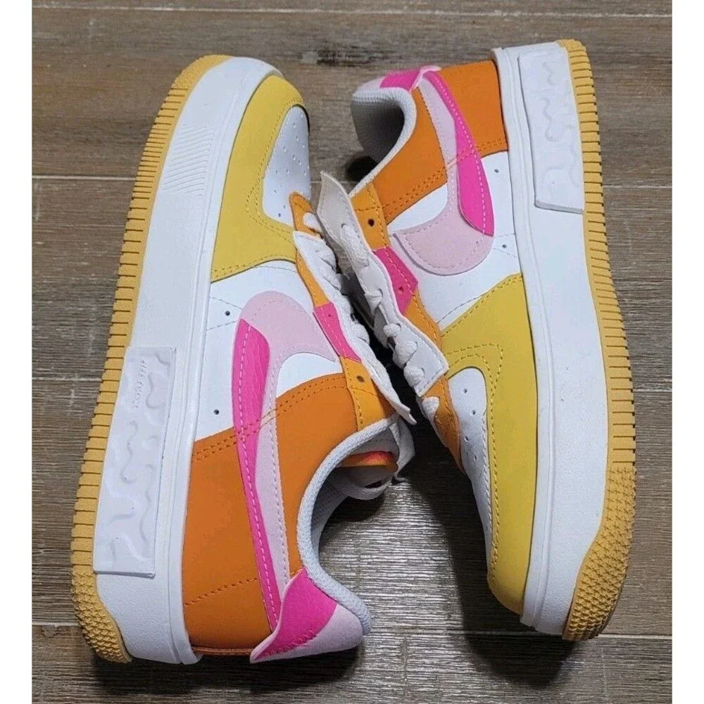 Nike Women's Fontanka Hyper Pink Sneakers - Pink, Yellow, Orange, White